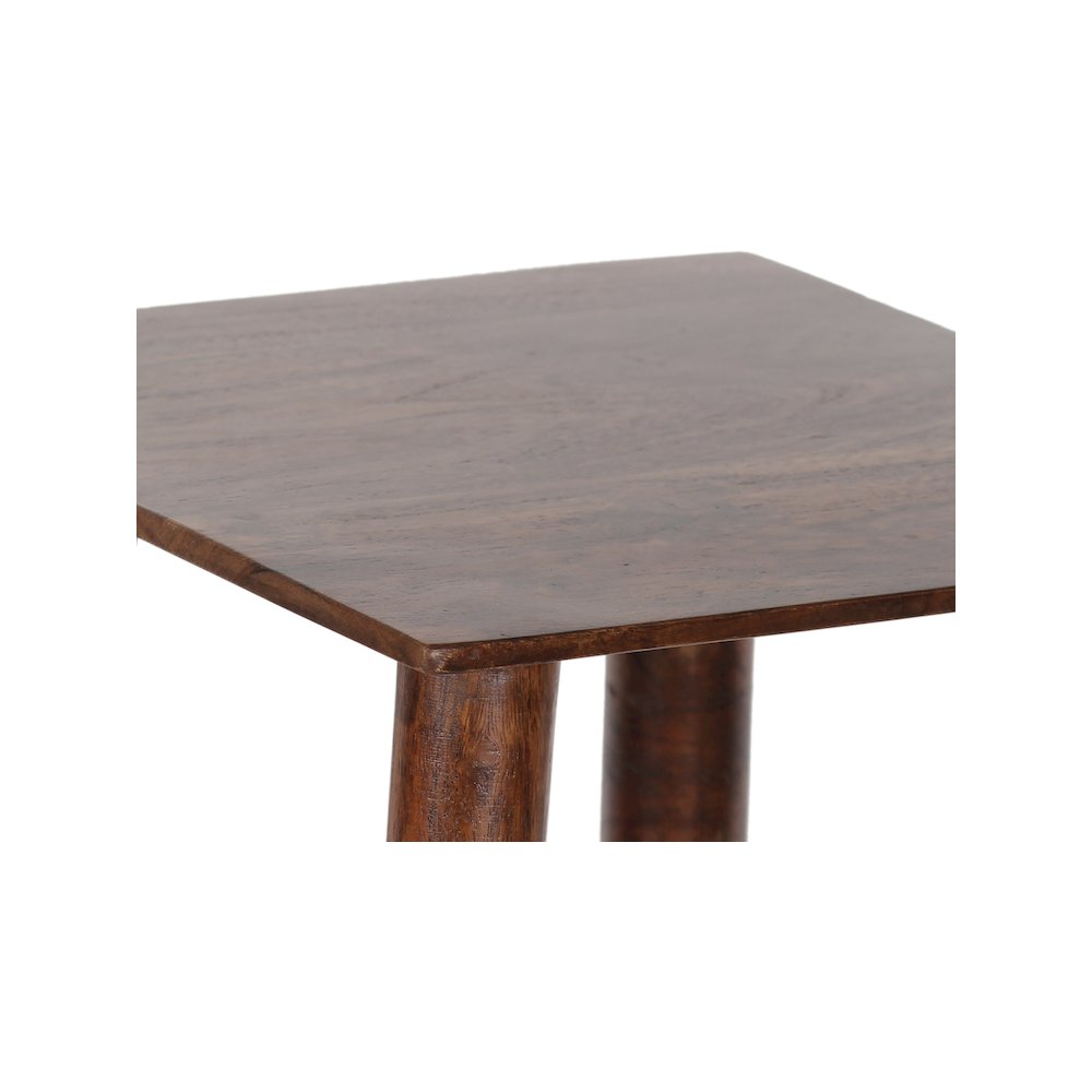 Porter Designs Portola Solid Acacia Wood End Table, Brown. Picture 4
