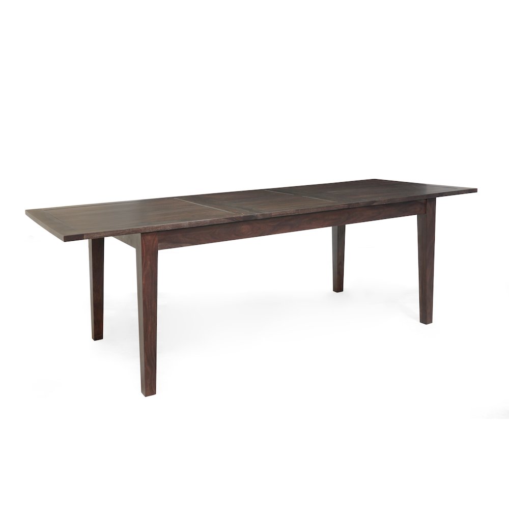 Fall River Solid Sheesham Wood Pop-Up Extension Dining Table, Brown. Picture 4