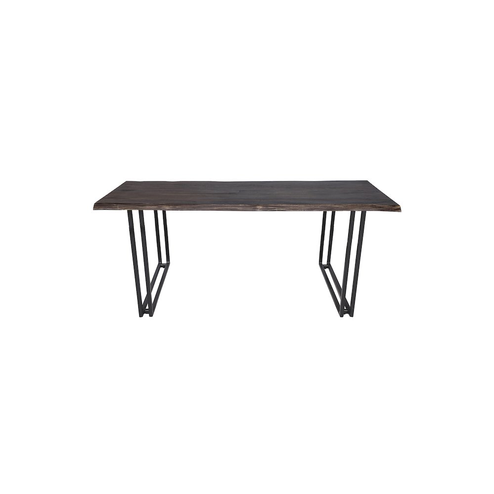 Porter Designs Manzanita Live Edge Solid Sheesham Wood Dining Table, Gray. Picture 2