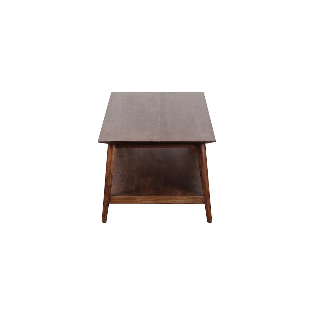 Porter Designs Portola Solid Acacia Wood Coffee Table, Brown. Picture 3