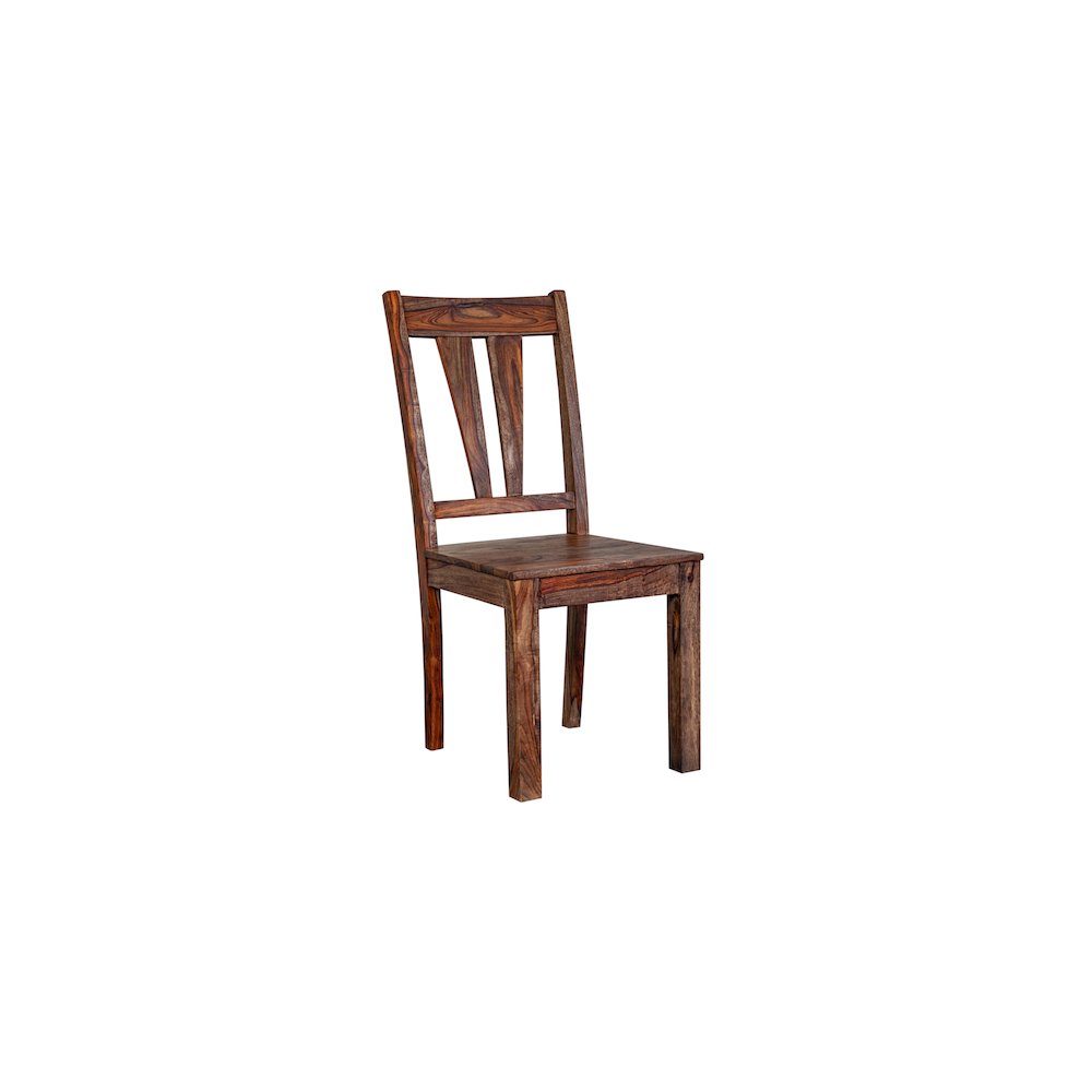 Porter Designs Kalispell Solid Sheesham Wood Dining Chair, Brown (Set of 2). Picture 1