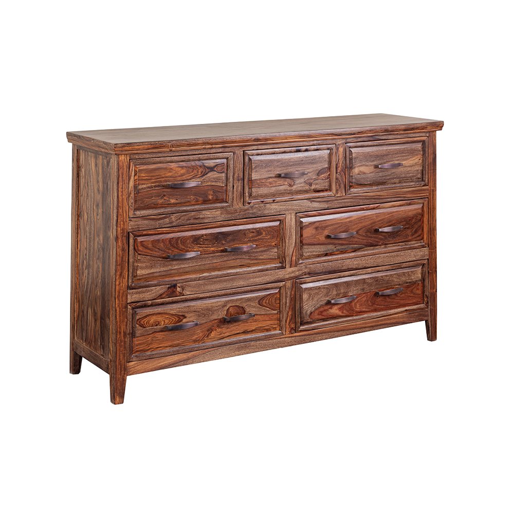 Porter Designs Sonora Solid Sheesham Wood Dresser, Brown. Picture 7