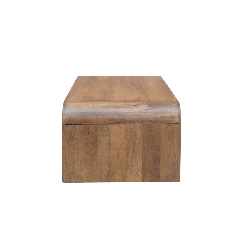 Palencia Solid Mango Wood Coffee Table, Natural. Picture 3