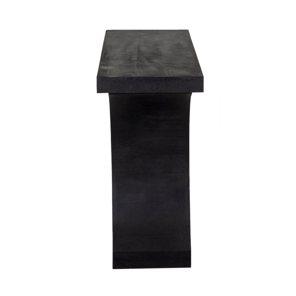 Brockton Solid Mango Wood Console Table, Black. Picture 3