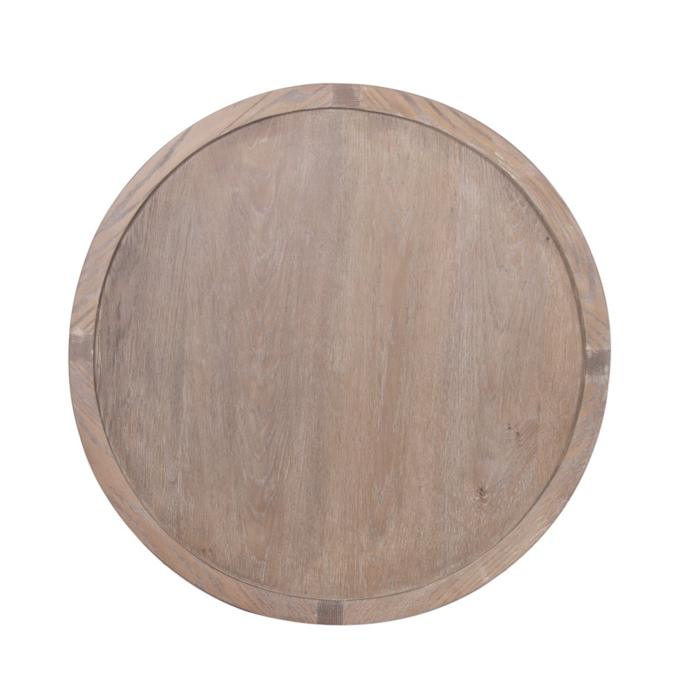 Lowell Solid White Oak Wood End Table, Brown. Picture 3