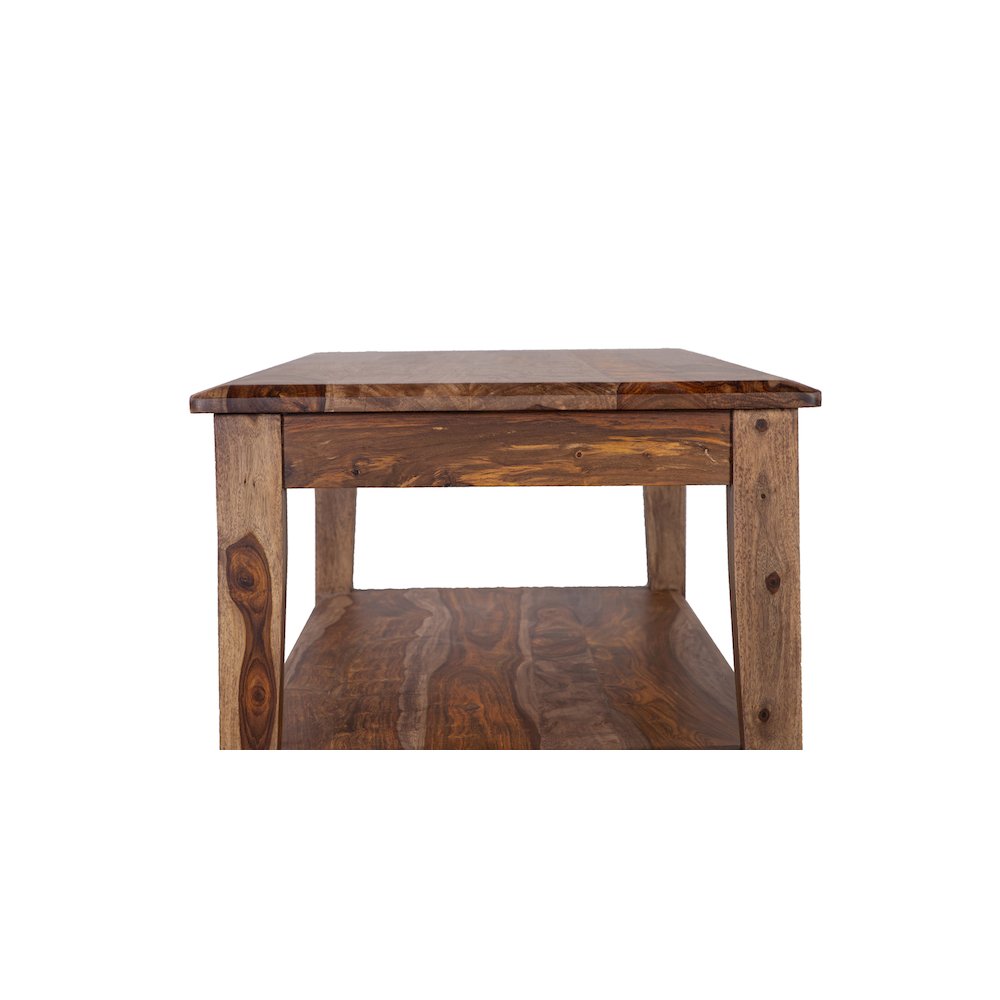Porter Designs Sonora Solid Sheesham Wood End Table, Brown. Picture 6