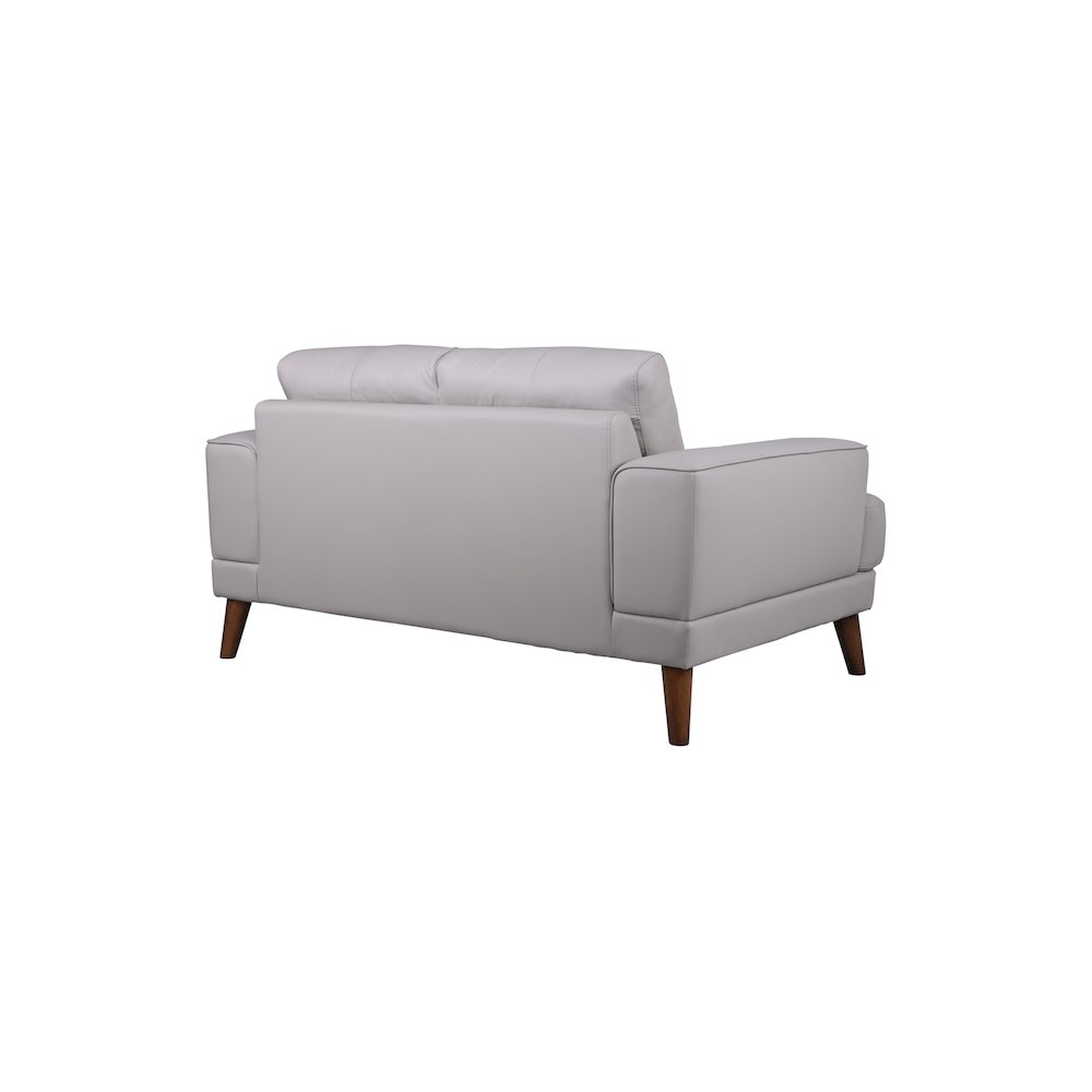 Porter Designs Anzio Top Quality Leather Loveseat, Cream. Picture 6