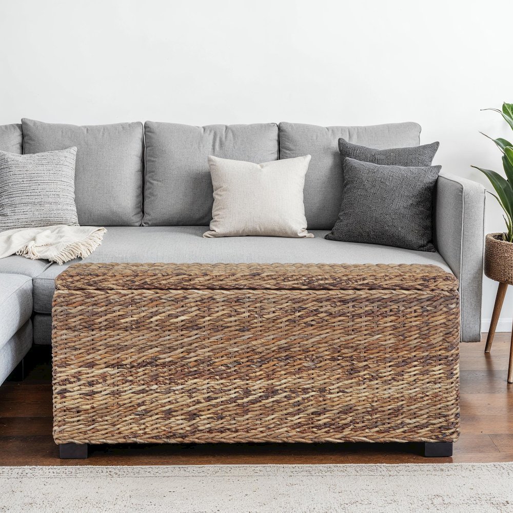 Huntington Woven Banana Leaf Storage Trunk. Picture 2