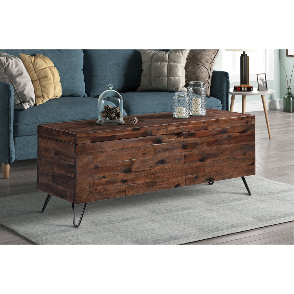 Devonshire Acacia Wood 46-inch Storage Bench. Picture 3