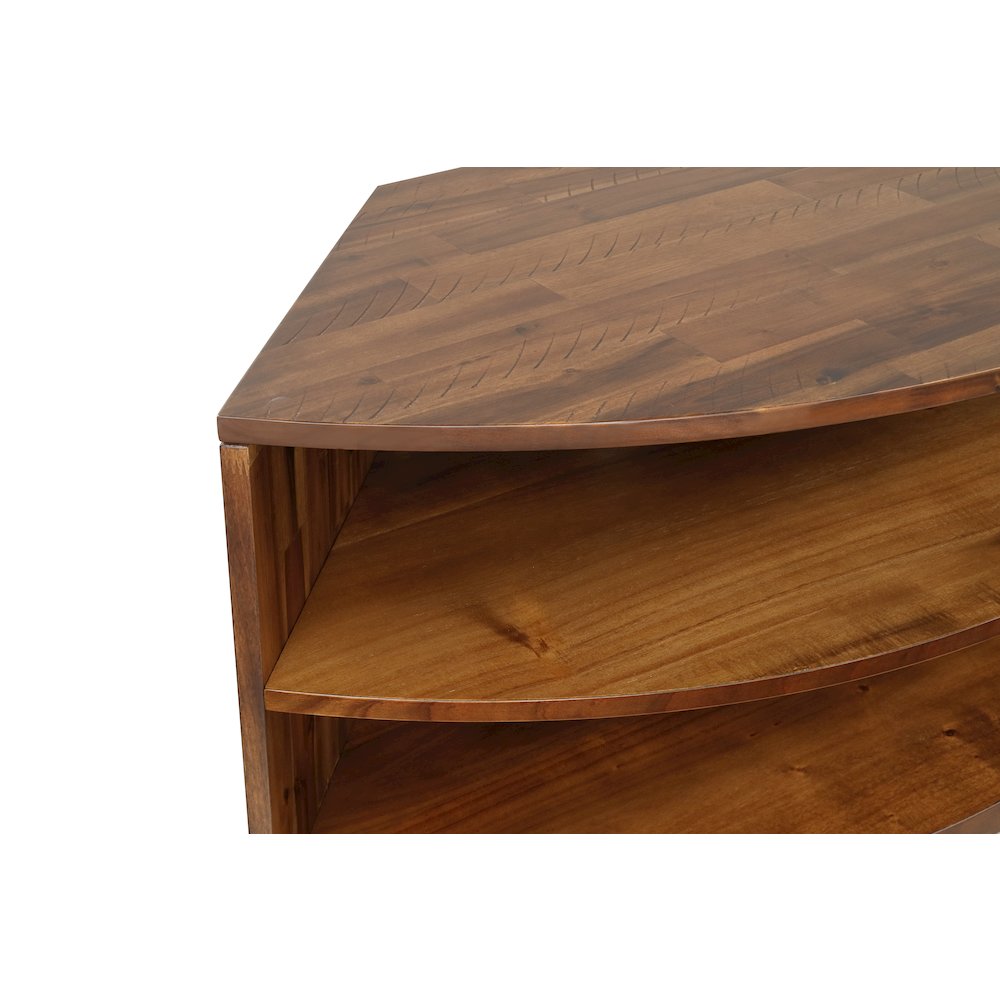 Deegan Dark Brown Corner Media Stand. Picture 6