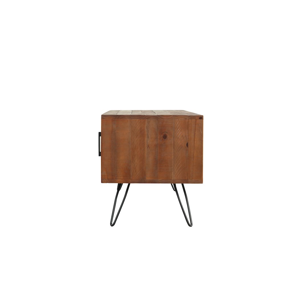 Hurst Solid Pine Wood Foldable 60" TV Stand. Picture 8