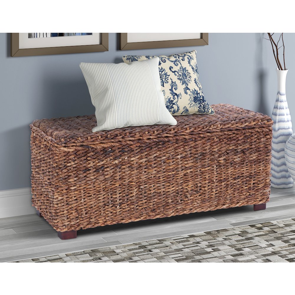 Huntington Woven Banana Leaf Storage Trunk. Picture 3