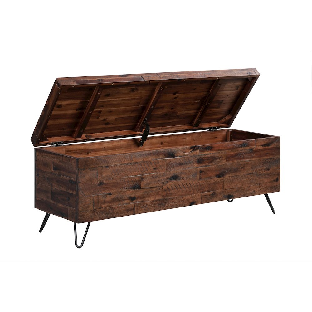 Devonshire Acacia Wood 46-inch Storage Bench. Picture 7