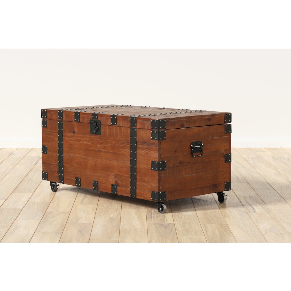 Brenton Natural Pine 41" Trunk Table. Picture 5