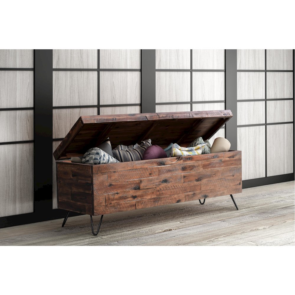 Devonshire Acacia Wood 46-inch Storage Bench. Picture 5