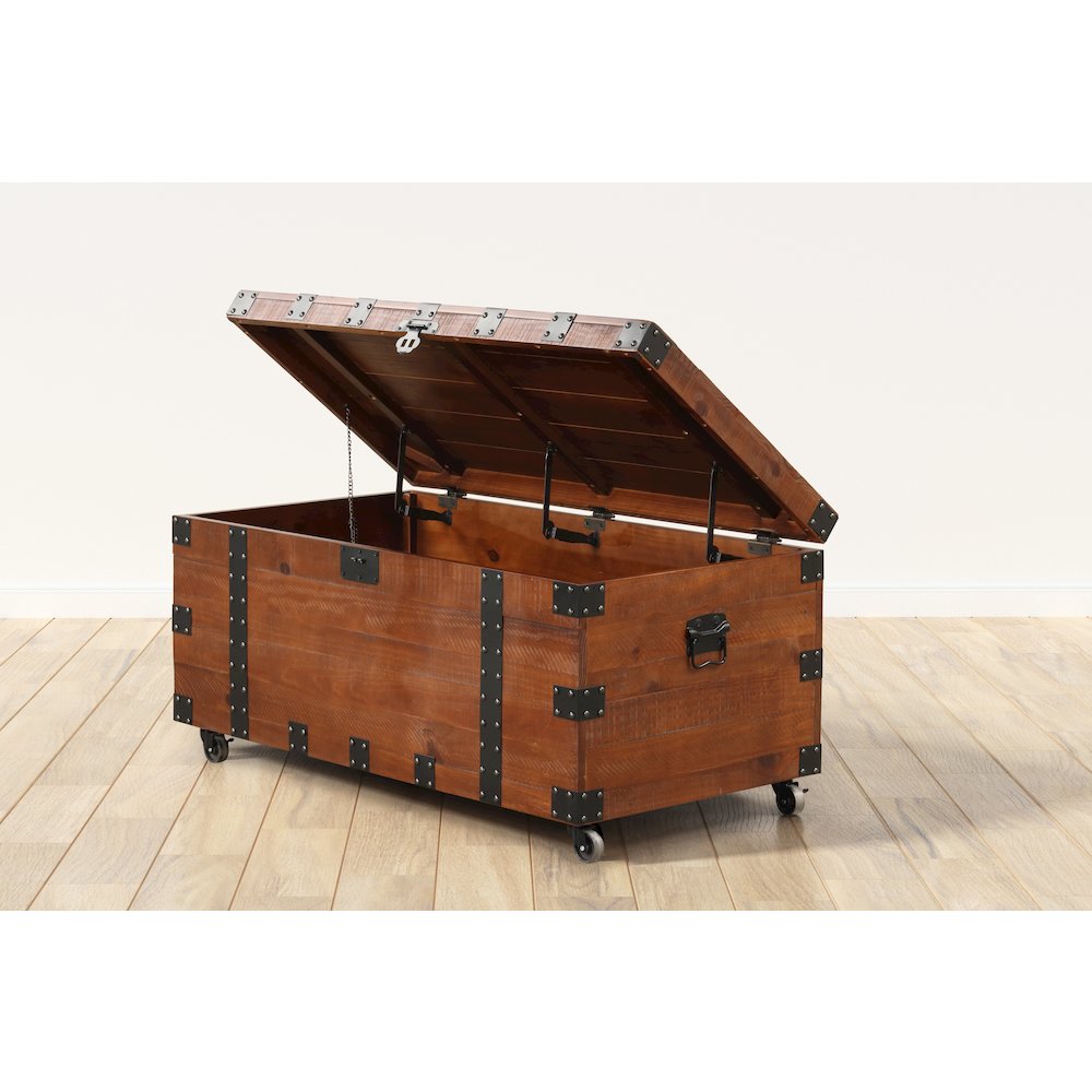 Brenton Natural Pine 41" Trunk Table. Picture 6