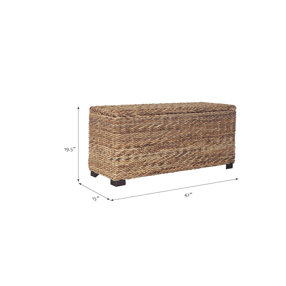 Huntington Woven Banana Leaf Storage Trunk. Picture 6
