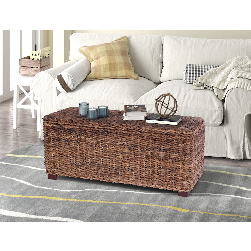 Huntington Woven Banana Leaf Storage Trunk. Picture 2
