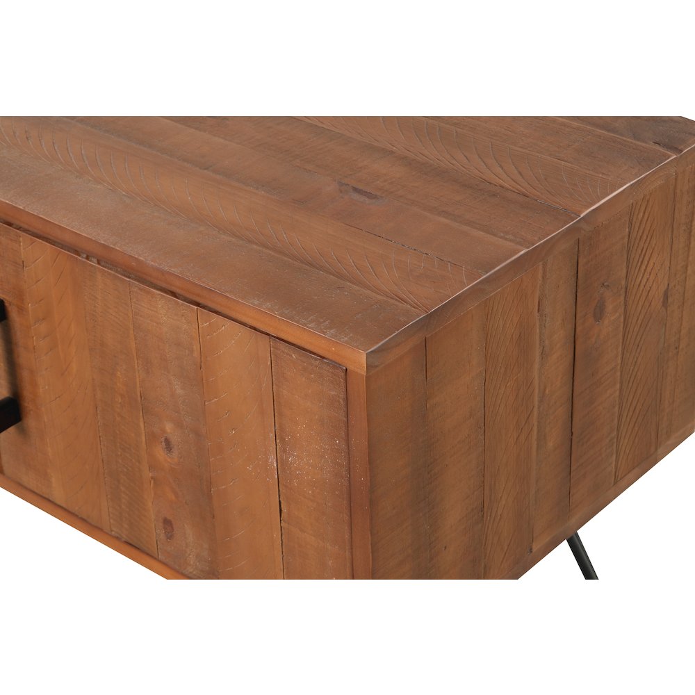 Hurst Solid Pine Wood Foldable 60" TV Stand. Picture 12