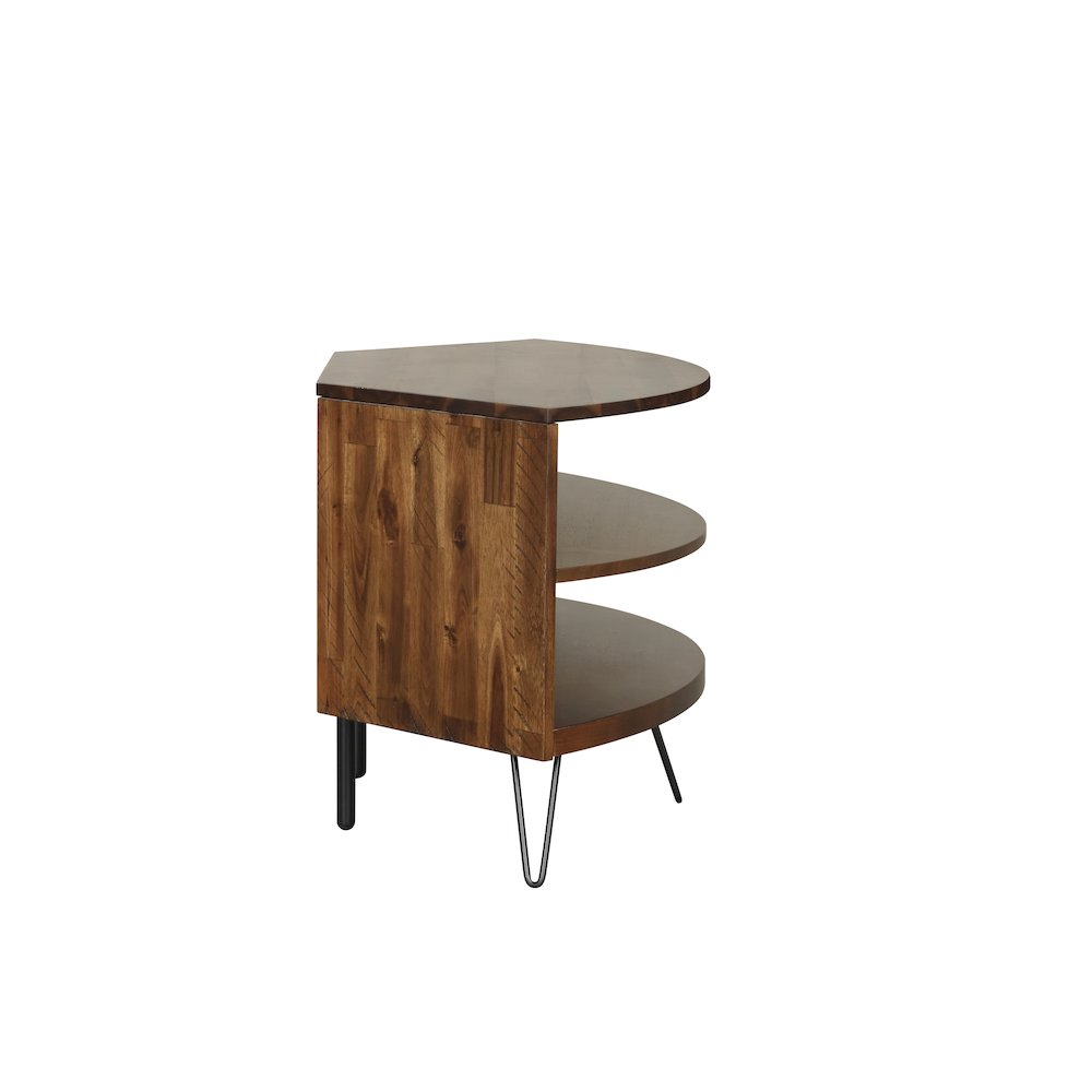 Deegan Dark Brown Corner Media Stand. Picture 4