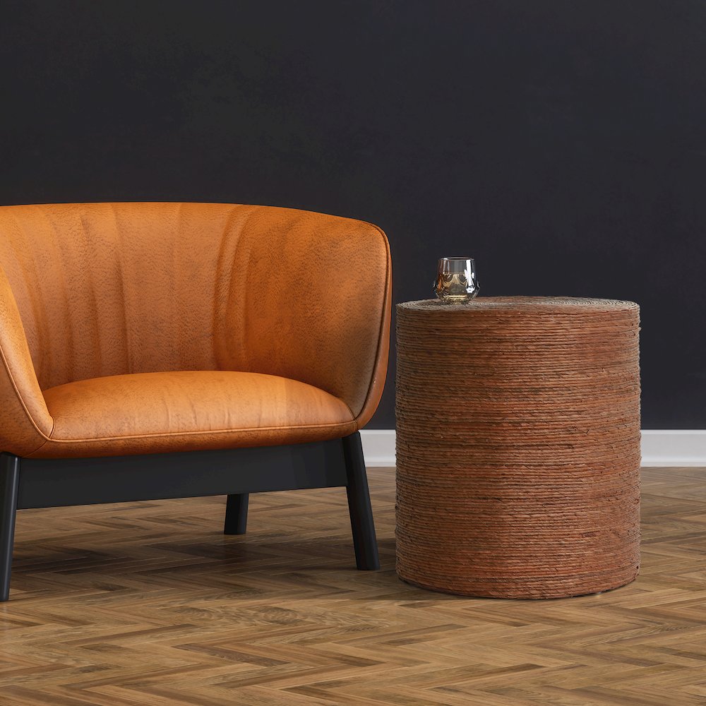 Hana Woven Rattan End Table. Picture 2