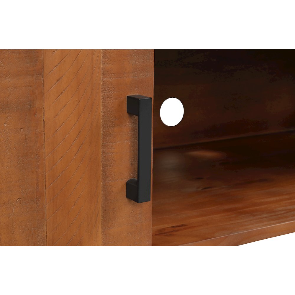 Hurst Solid Pine Wood Foldable 60" TV Stand. Picture 10