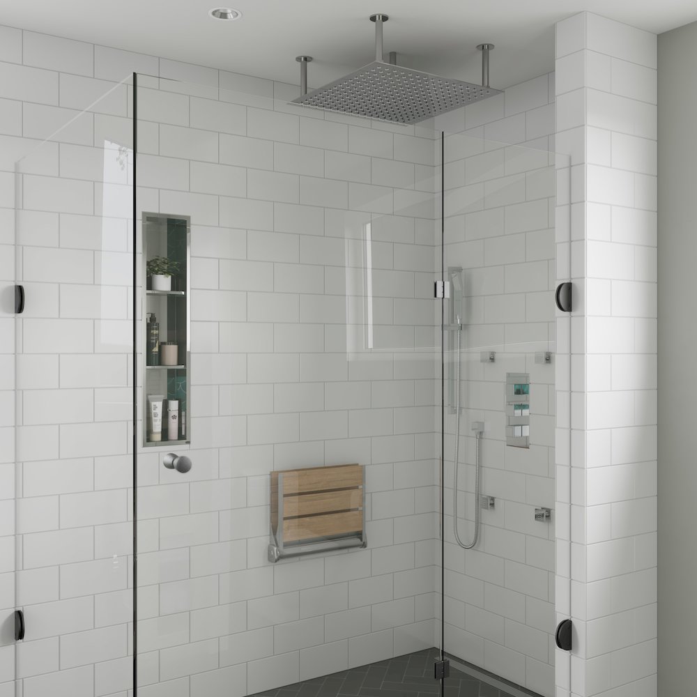 36" Modern Polished Stainless Steel Linear Shower Drain with Solid Cover. Picture 7
