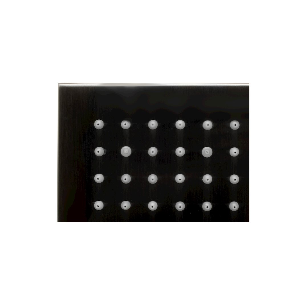 Brushed Nickel 8" Square Multi Color LED Rain Shower Head. Picture 5