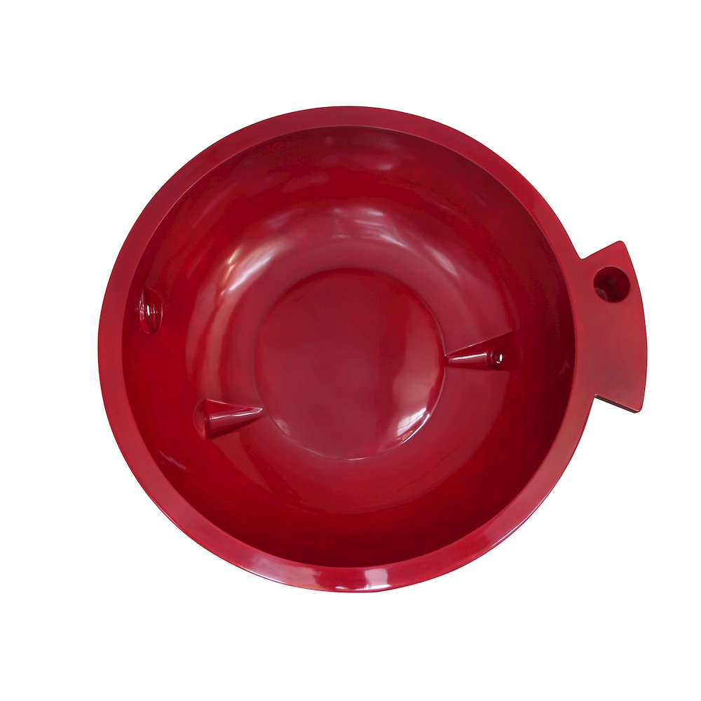 Red Wine FireHotTub The Round Fire Burning Portable Outdoor Hot Bath Tub. Picture 2