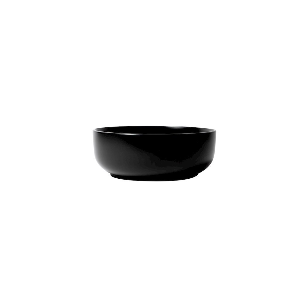 Black Matte 15" Round Above Mount Ceramic Sink. Picture 8