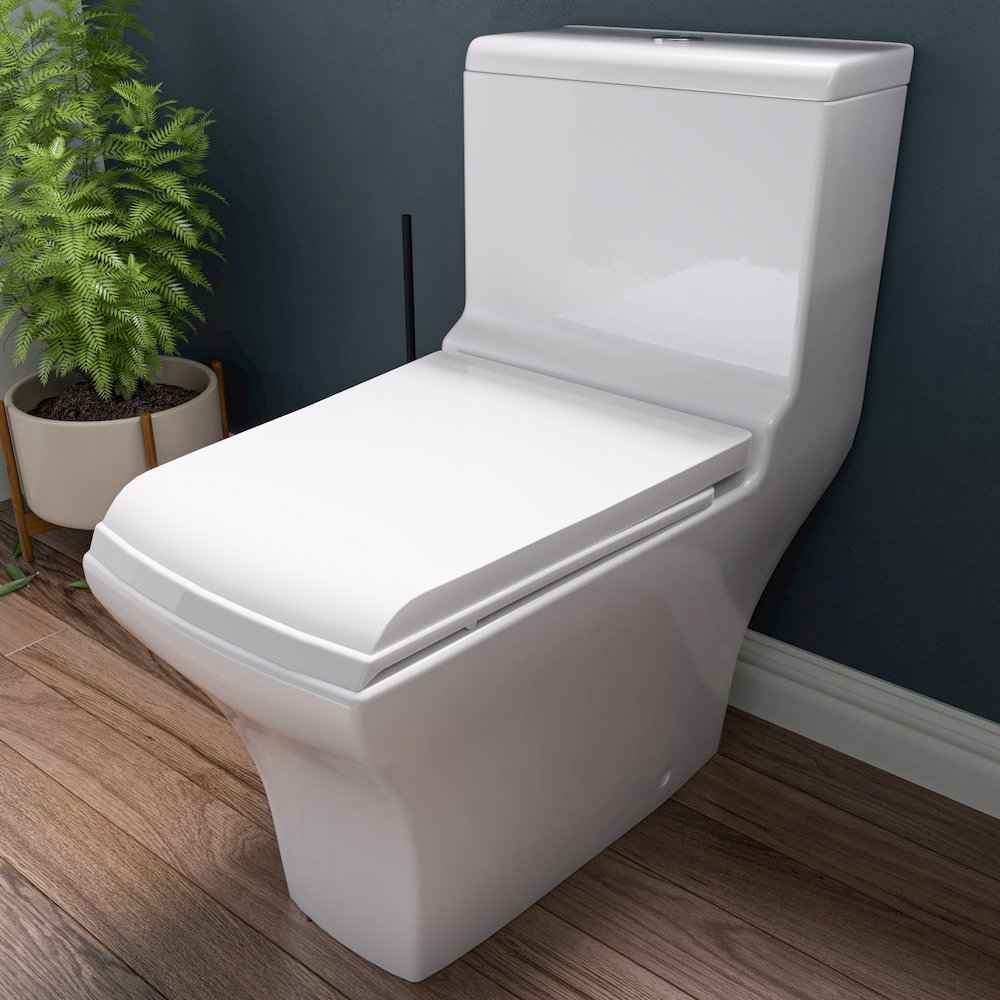 DUAL FLUSH ONE PIECE  HIGH EFFICIENCY LOW FLUSH CERAMIC TOILET. Picture 8