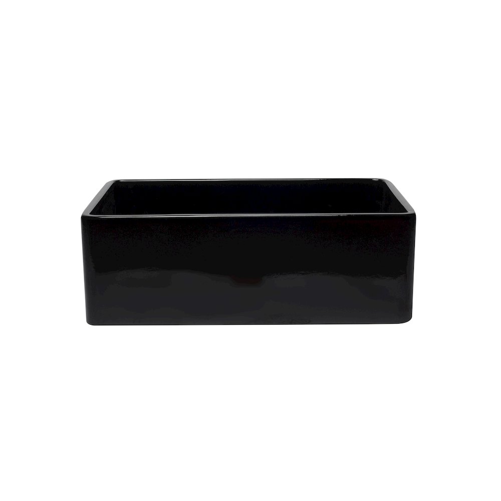 30 inch Black Reversible Single Fireclay Farmhouse Kitchen Sink. Picture 6