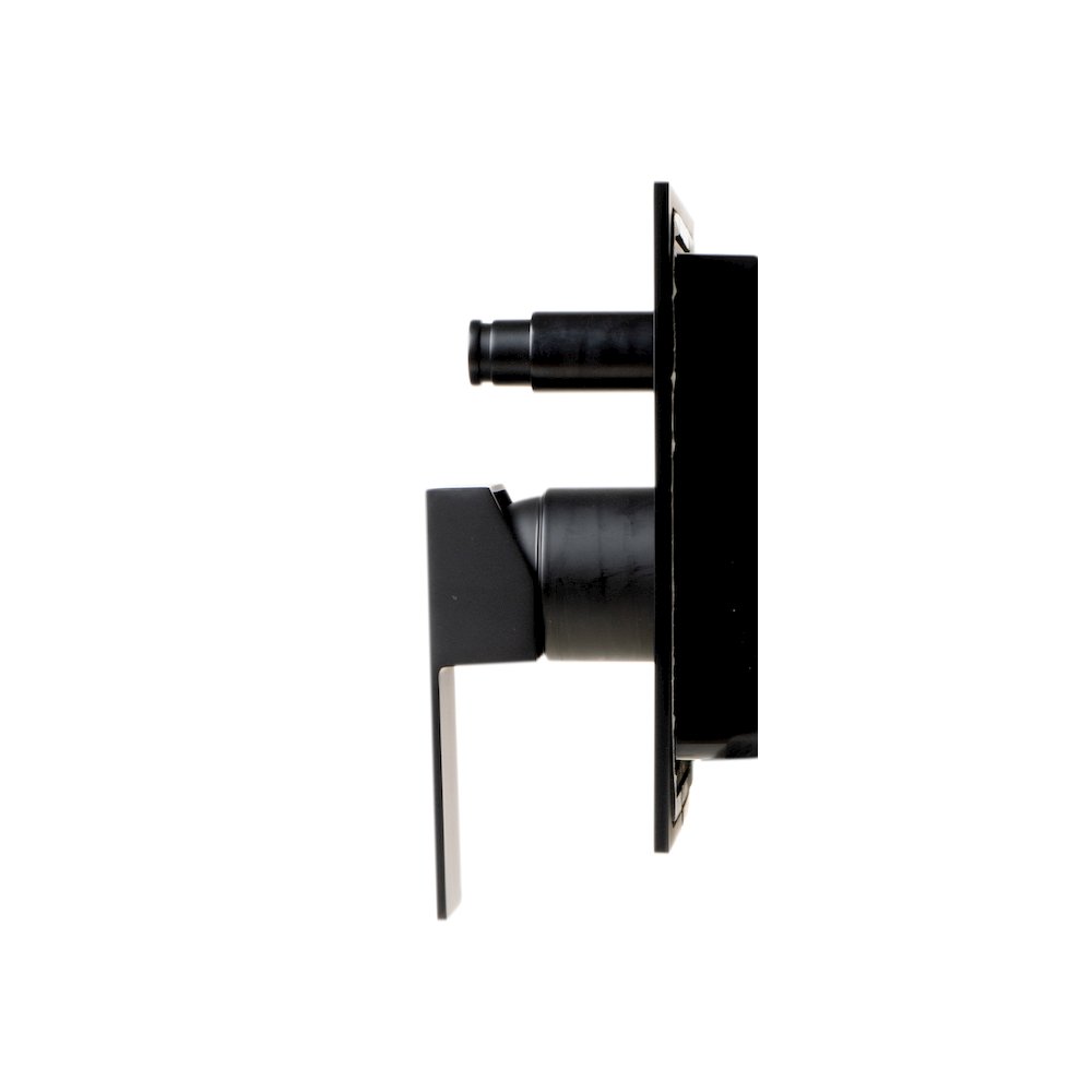 Black Matte Shower Valve with Square Lever Handle and Diverter. Picture 7