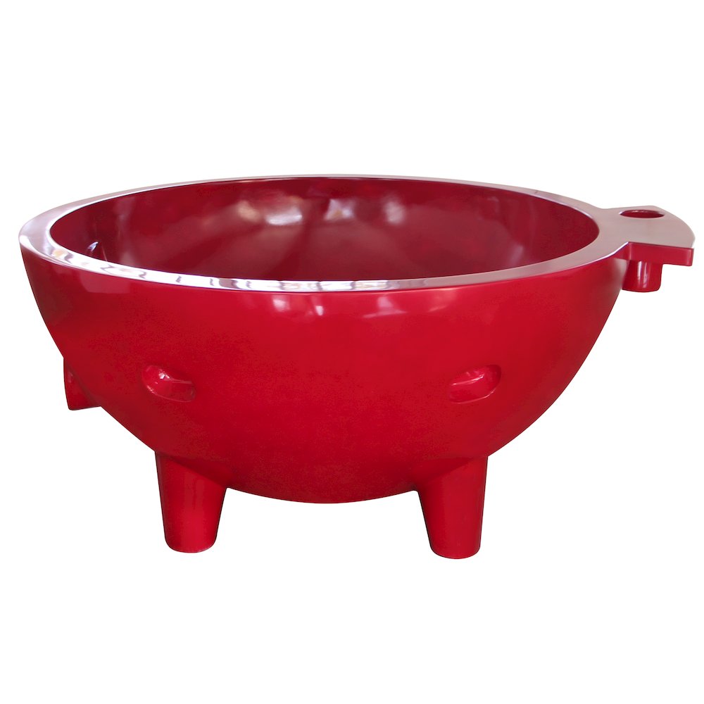 Red Wine FireHotTub The Round Fire Burning Portable Outdoor Hot Bath Tub. Picture 1