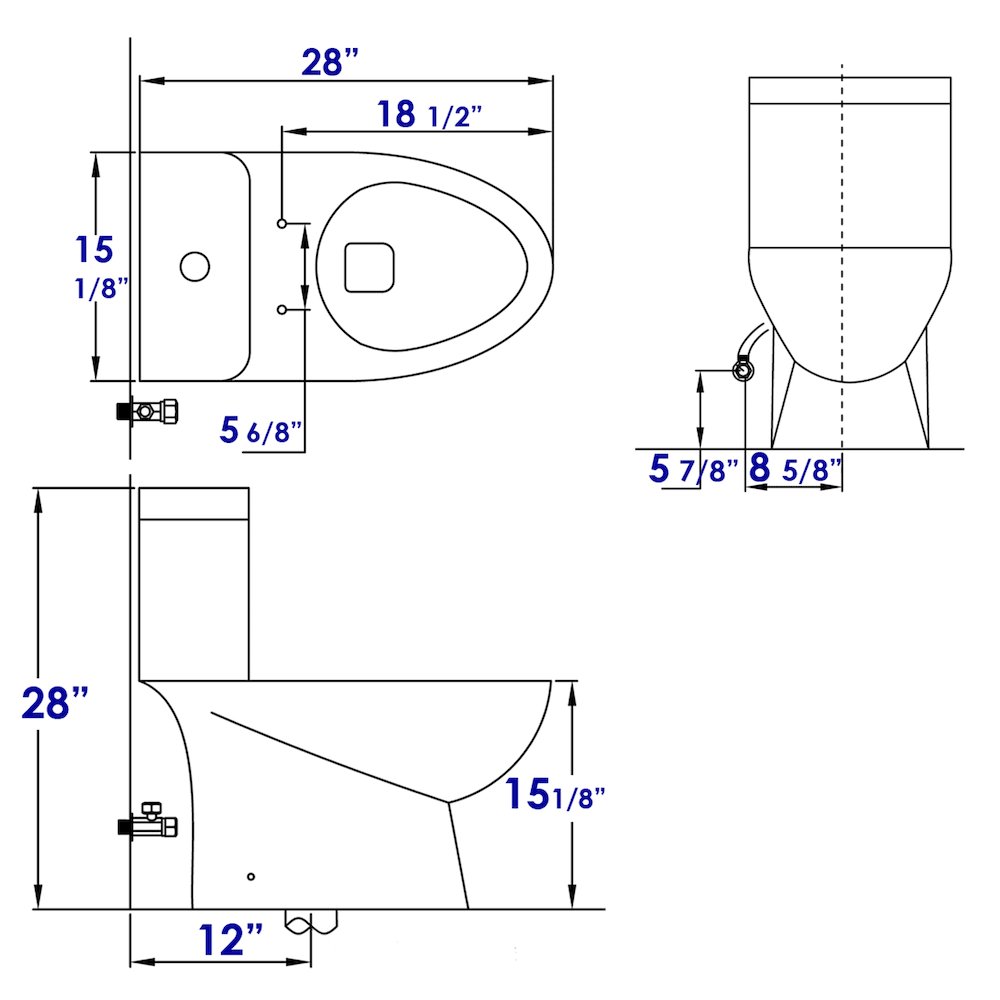 MODERN DUAL FLUSH ONE PIECE  HIGH EFFICIENCY LOW FLUSH CERAMIC TOILET. Picture 6