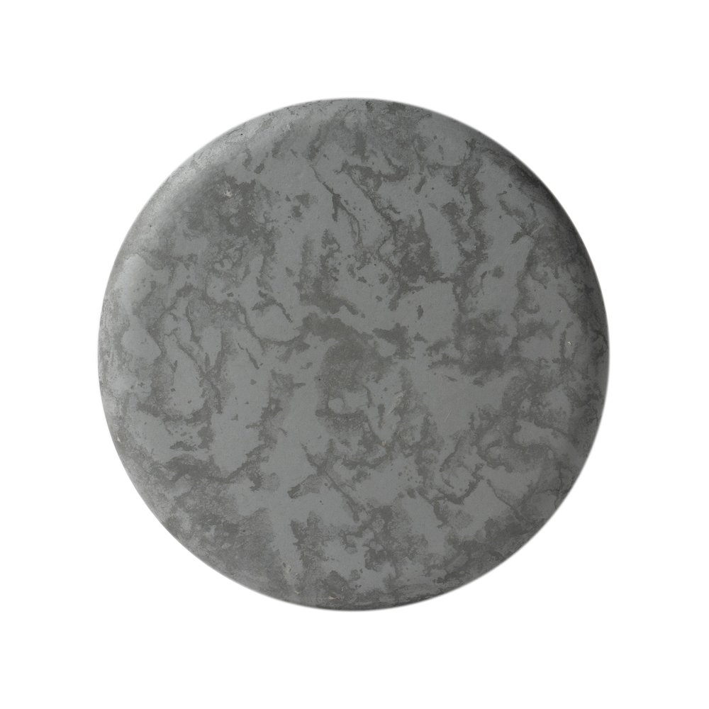 Solid Concrete Gray Matte Cap Bathroom Sink Drain. Picture 3