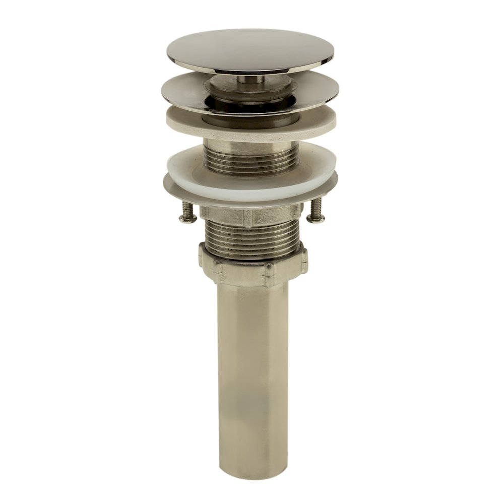 Polished Stainless Stainless Steel Pop Up Drain for Sink w/o Overflow. Picture 1