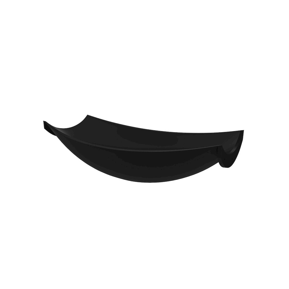 Black Matte 71" Solid Surface Resin Suspended Wall Mounted Hammock Bathtub. Picture 7