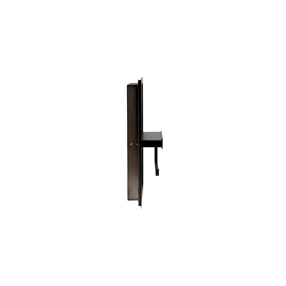 ALFI brand Black Matte Stainless Steel Recessed Toilet Paper Holder Niche. Picture 5