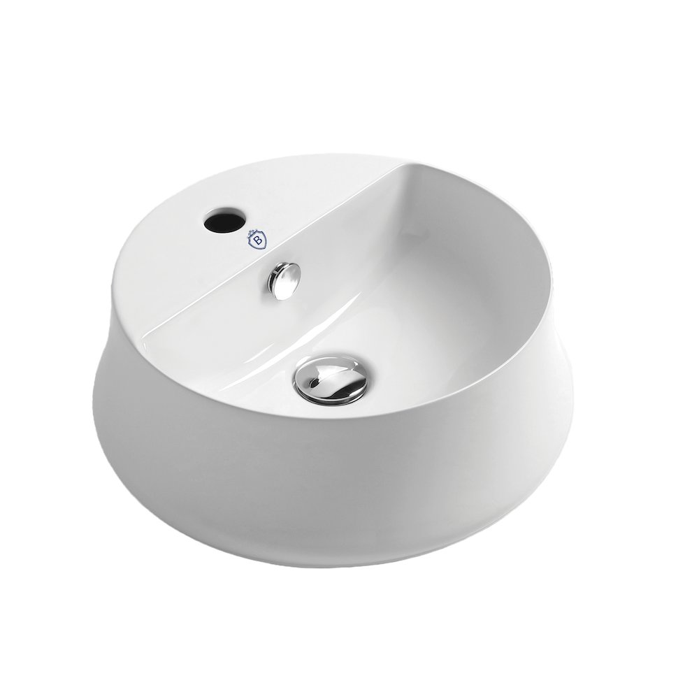 Britannia Round Above Mount Basin with Single Faucet Hole Drill. Picture 1