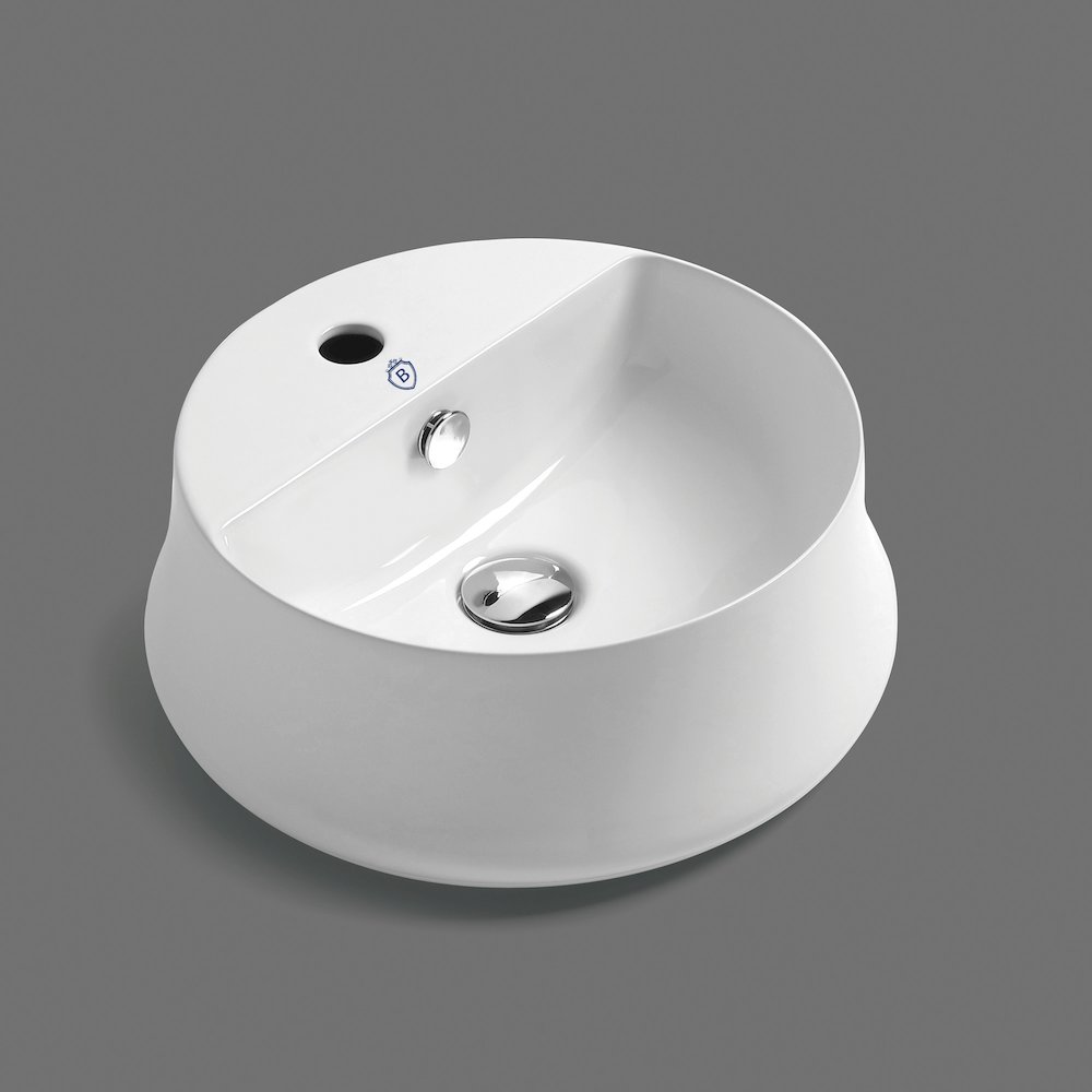 Britannia Round Above Mount Basin with Single Faucet Hole Drill. Picture 3