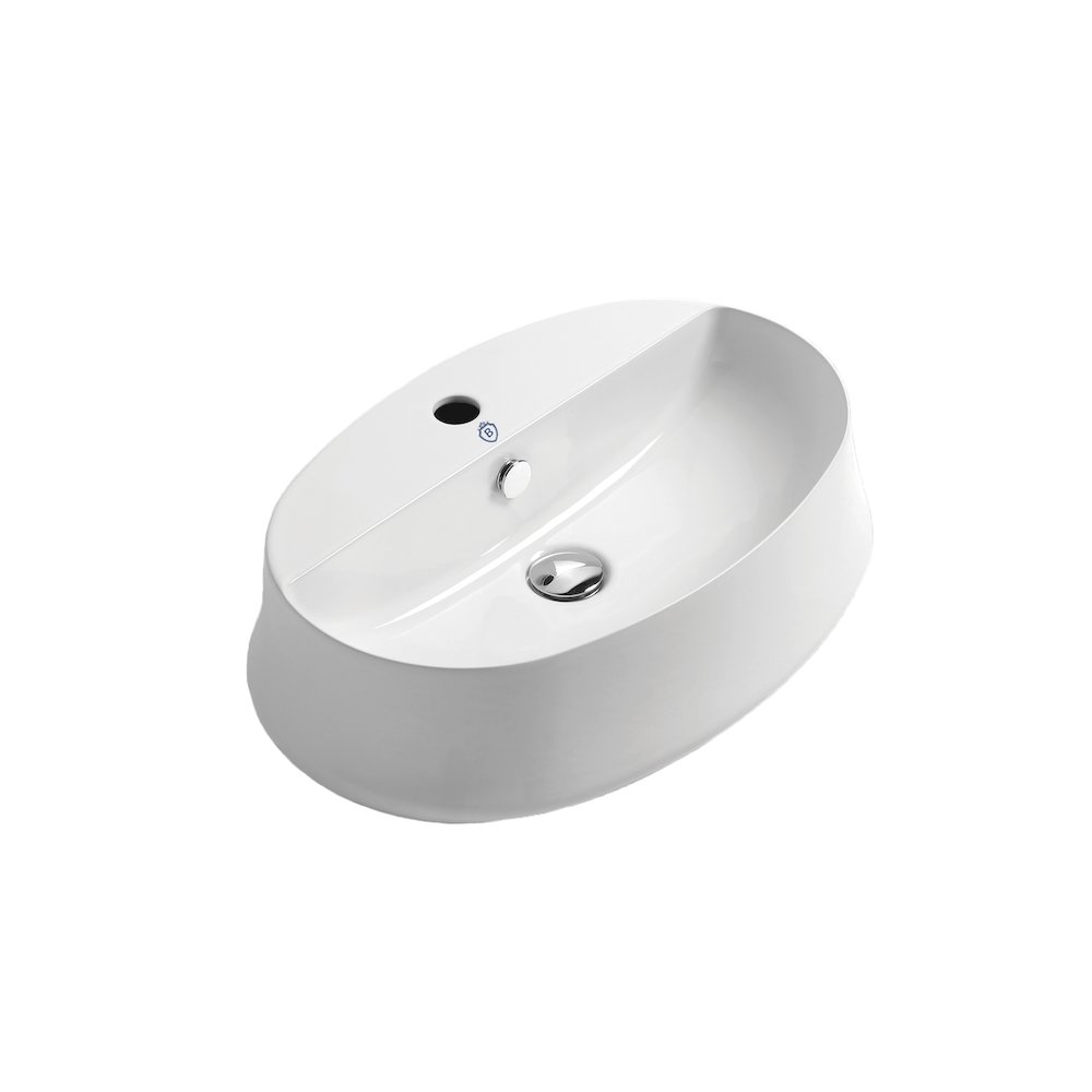 Britannia Oval Above Mount Basin with Single Faucet Hole Drill. Picture 1