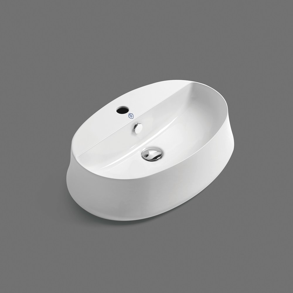 Britannia Oval Above Mount Basin with Single Faucet Hole Drill. Picture 3