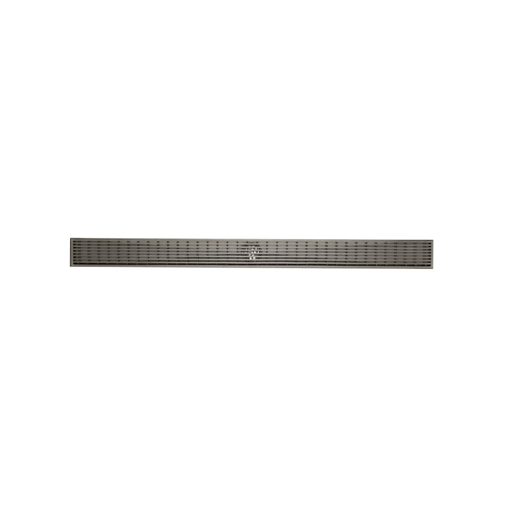 36" Modern Stainless Steel Linear Shower Drain with Groove Lines. Picture 4