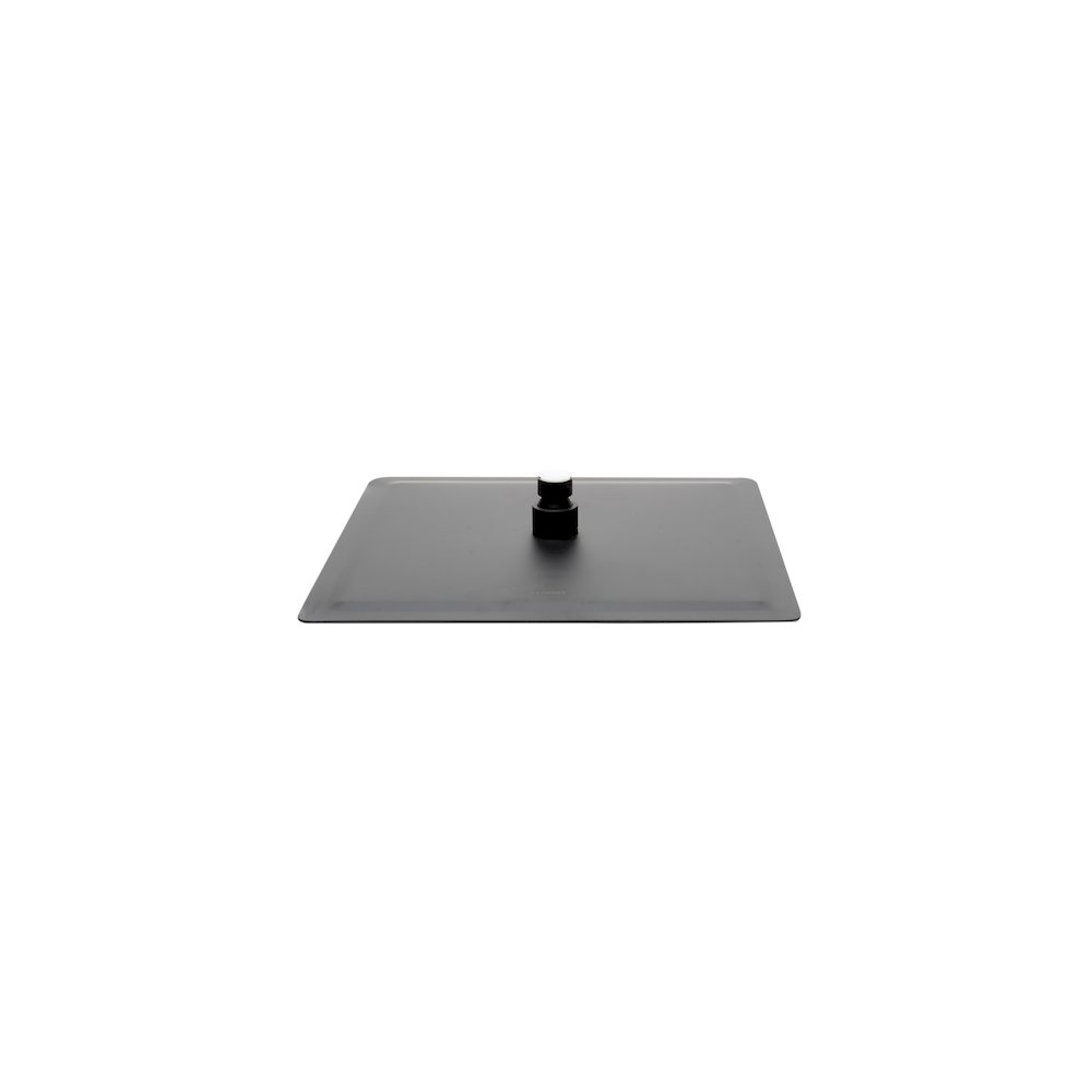 Matte Black Stainless Steel 12" Square Ultra-Thin Rain Shower Head. Picture 3