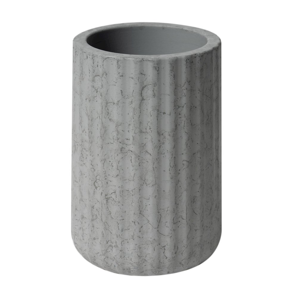 5 Piece Solid Concrete Gray Matte Bathroom Accessory Set. Picture 8