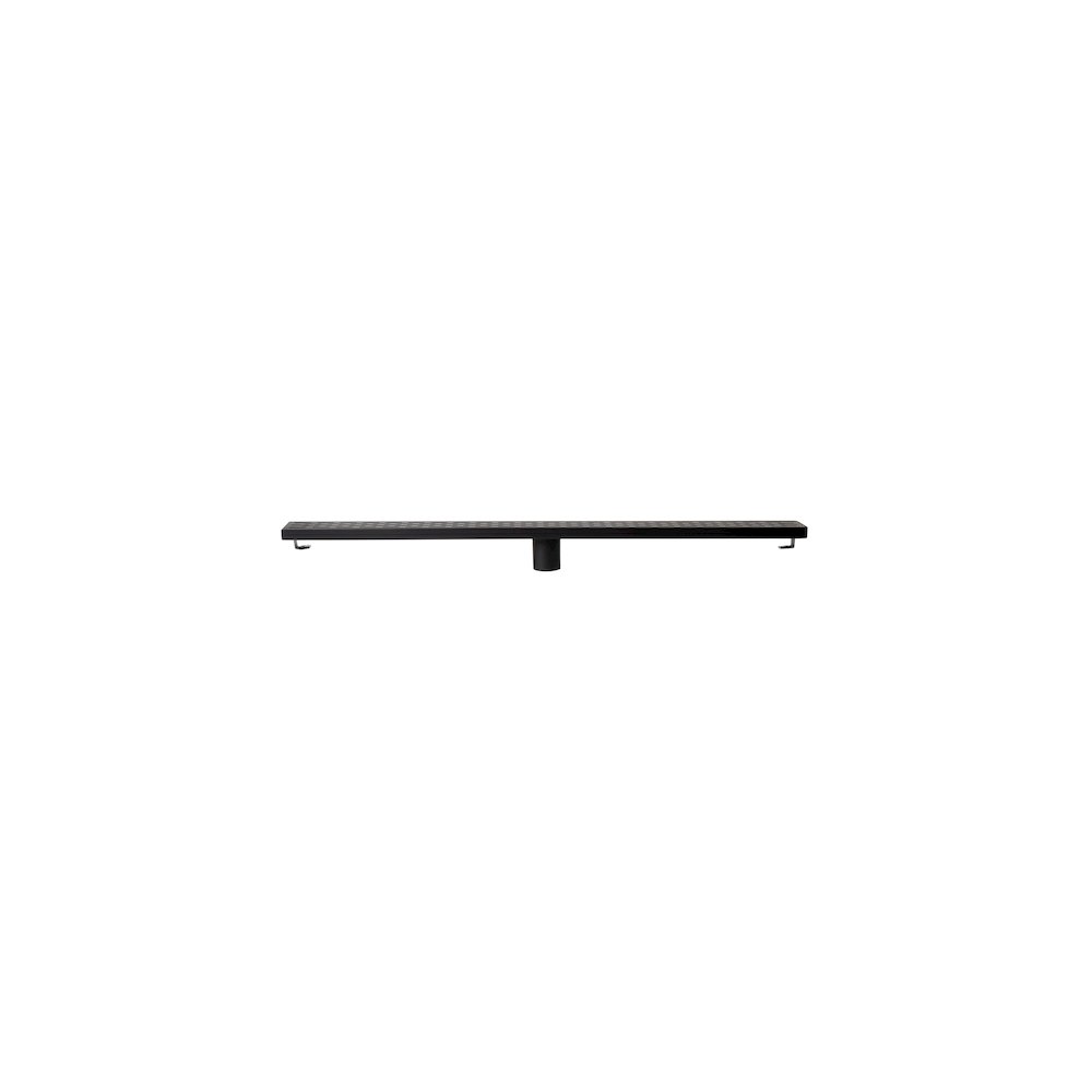 36" Black Matte Stainless Steel Linear Shower Drain with Groove Holes. Picture 6
