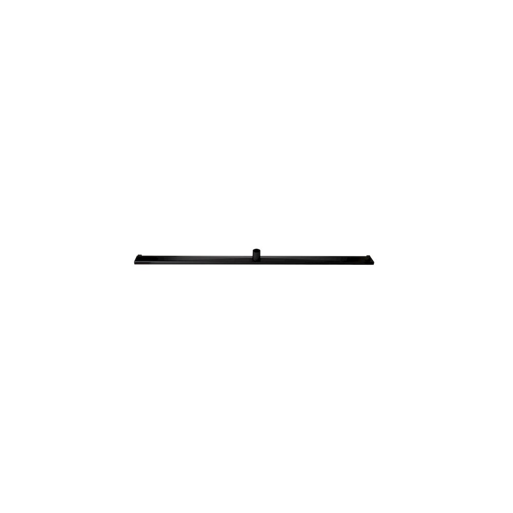 59" Black Matte Stainless Steel Linear Shower Drain with Groove Holes. Picture 5