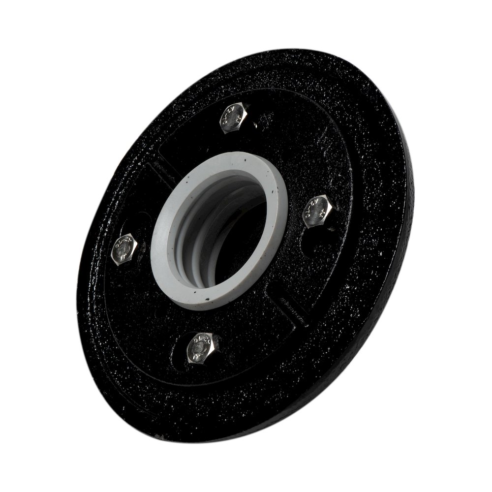 Cast Iron Shower Drain Base with Rubber Fitting. Picture 3