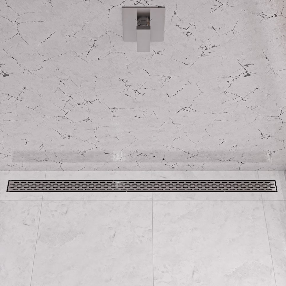 Brushed Nickel Shower Valve Mixer With Square Lever Handle. Picture 6